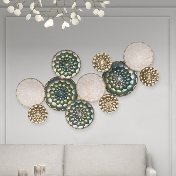 Brayden Studio® White/Gold/Teal Wall Decor & Reviews Wayfair